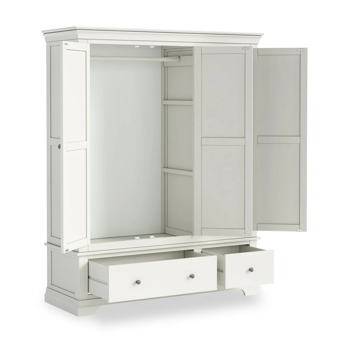 Bergen Triple Wardrobe - White