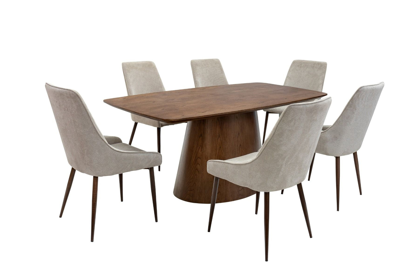 Emory 1.8m Dining Set - Chestnut