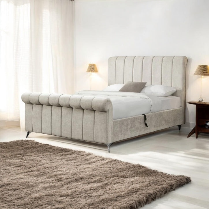 Edward Ottoman Bedframe - Beige