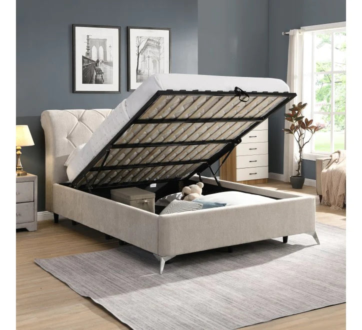 Amore Ottoman Bed Frame - Beige