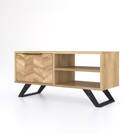 Argo Small Media Unit - Oak