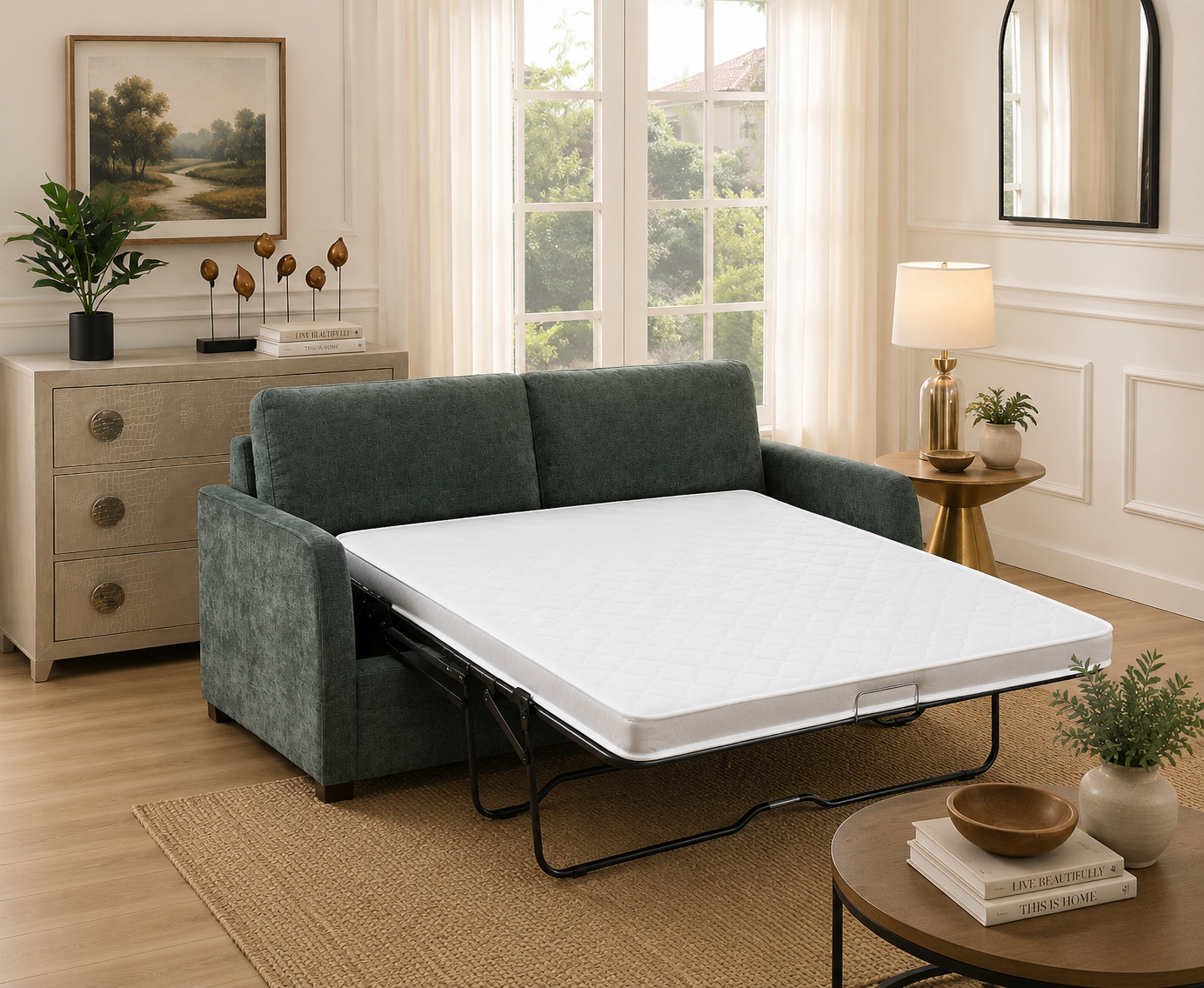 Axel Sofa Bed - Moss Green