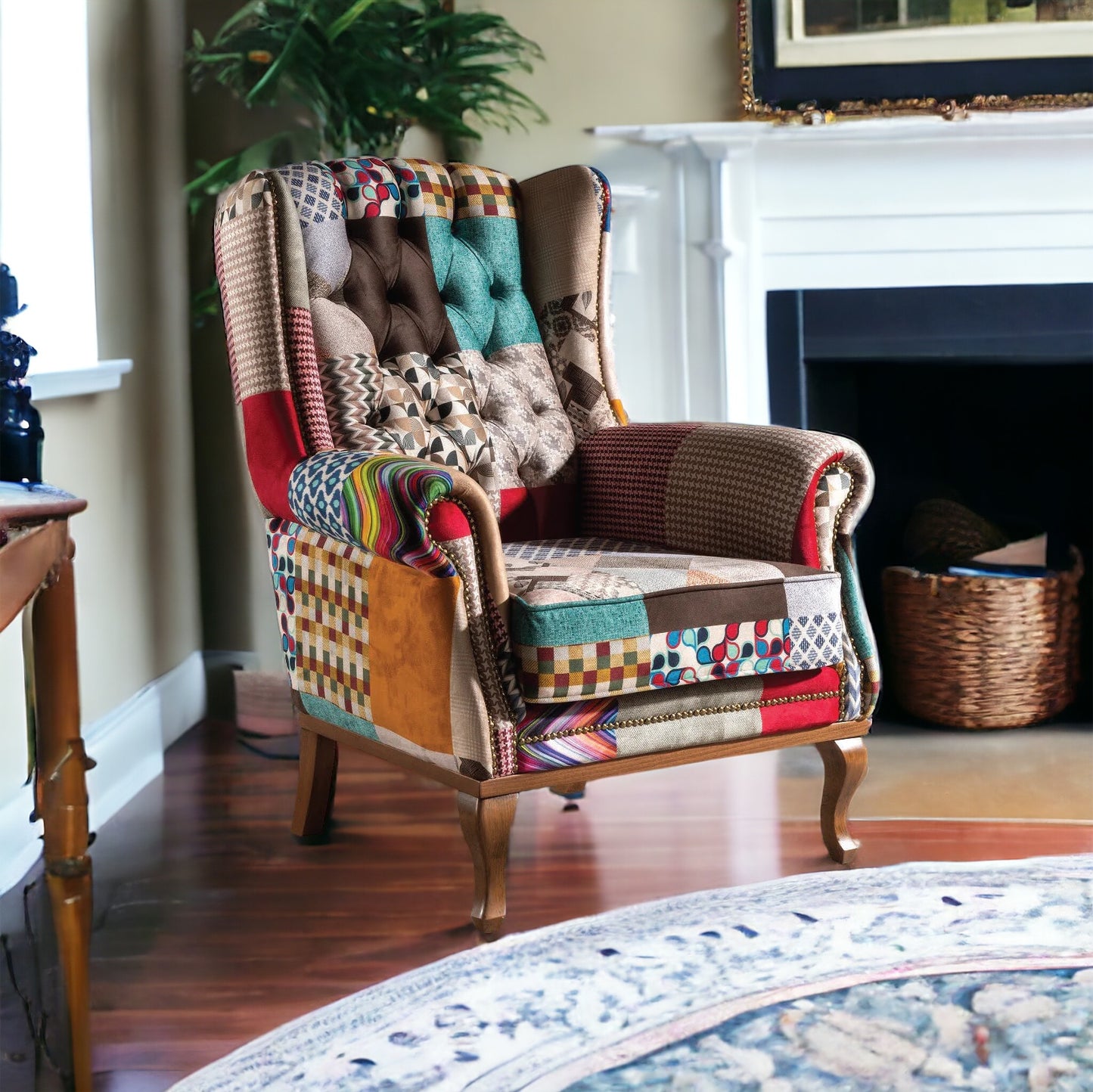 Quinn Multi Coloured Patchwork Chair