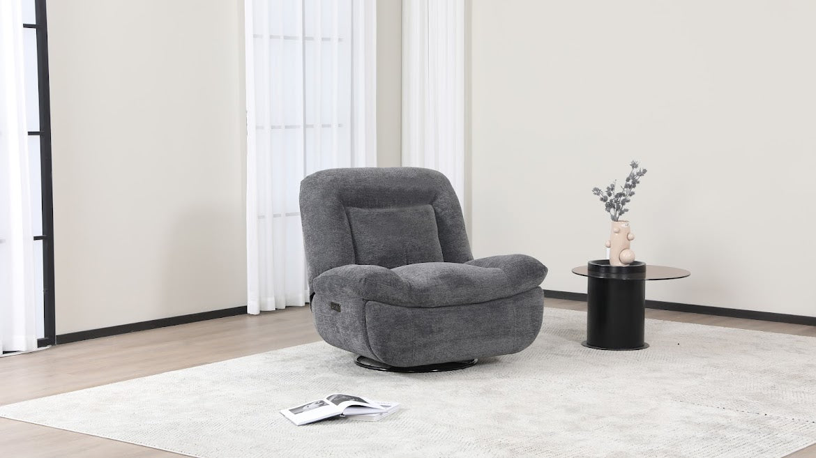 Dalton Electric Recliner - Dark Grey