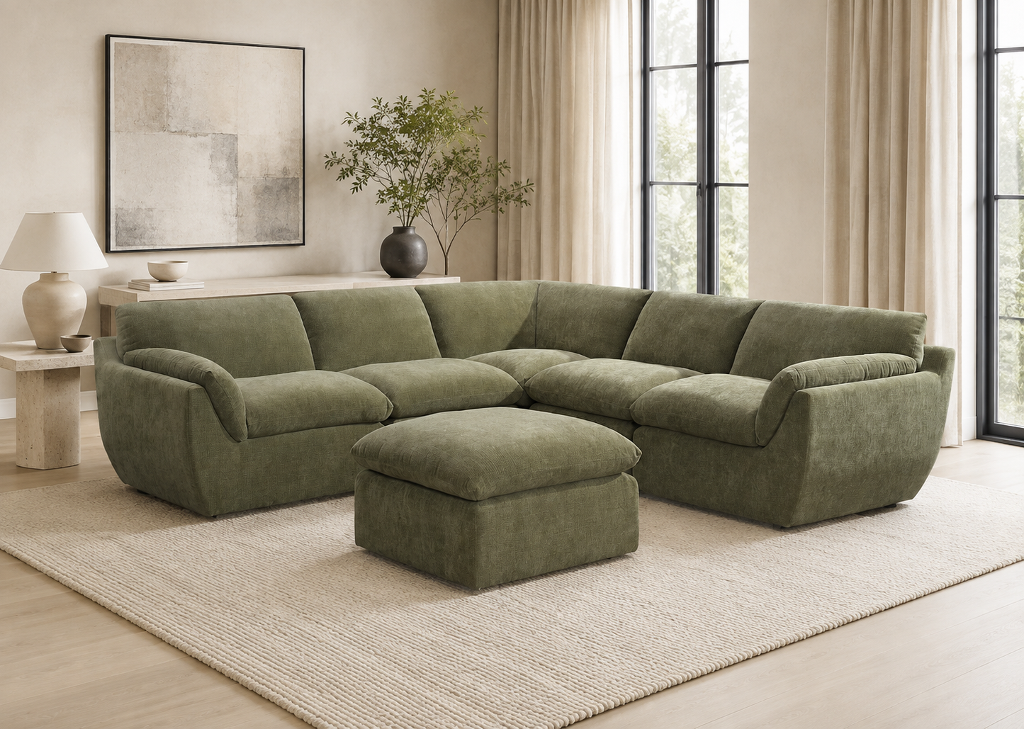 Cadiz Corner Sofa - Forrest Green