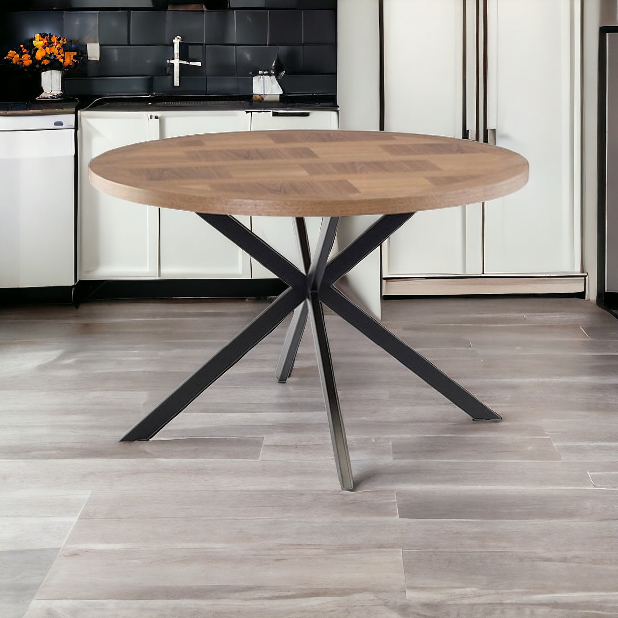 Belgrade Round Dining Set - Oak