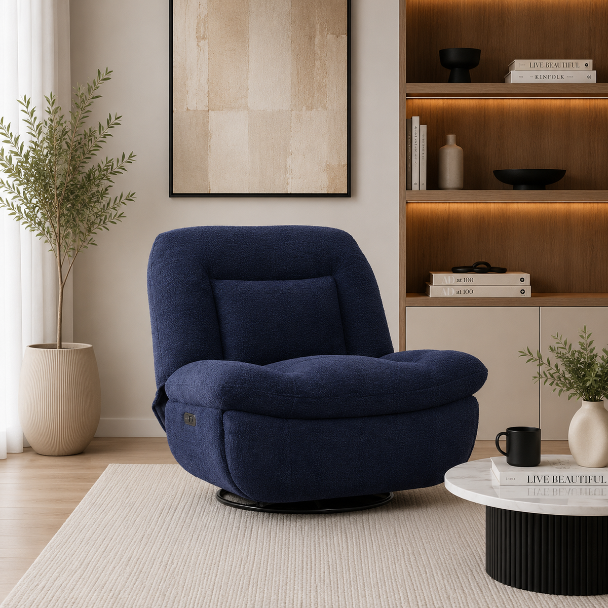 Dalton Electric Recliner - Indigo