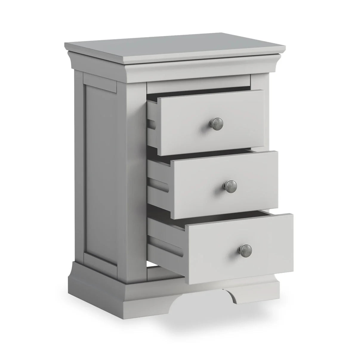 Bergen Narrow Bedside Locker - Pebble Grey