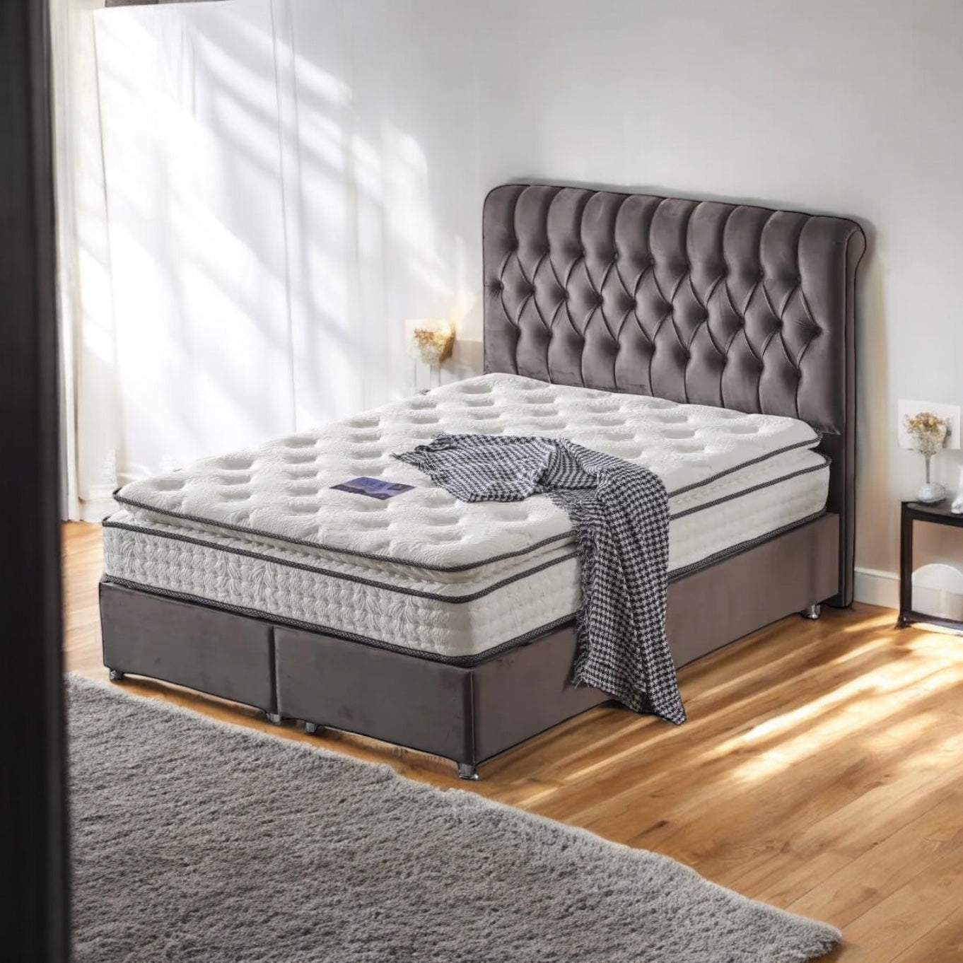 Bella Ottoman Bed Frame - Grey