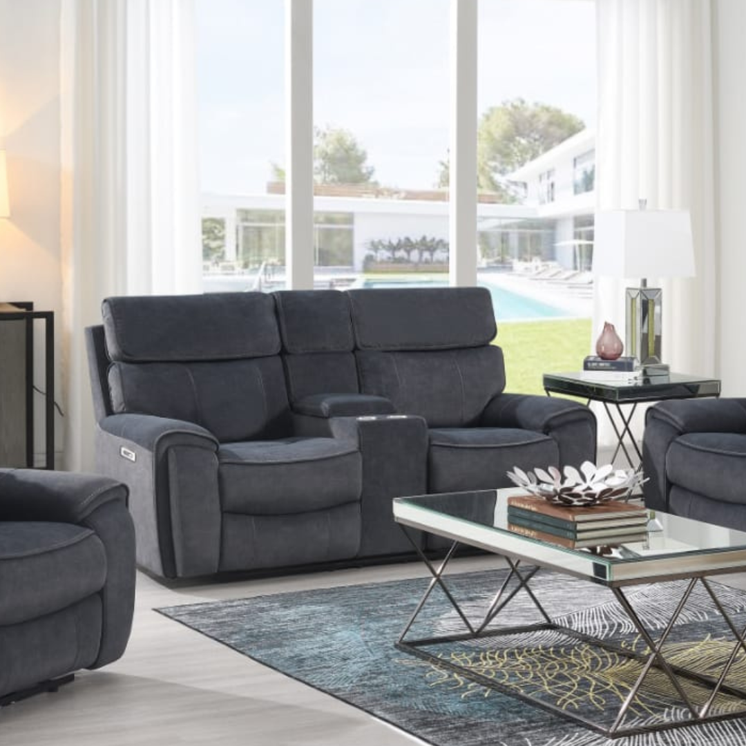 Sheldon Sofa Sets - Steel Grey