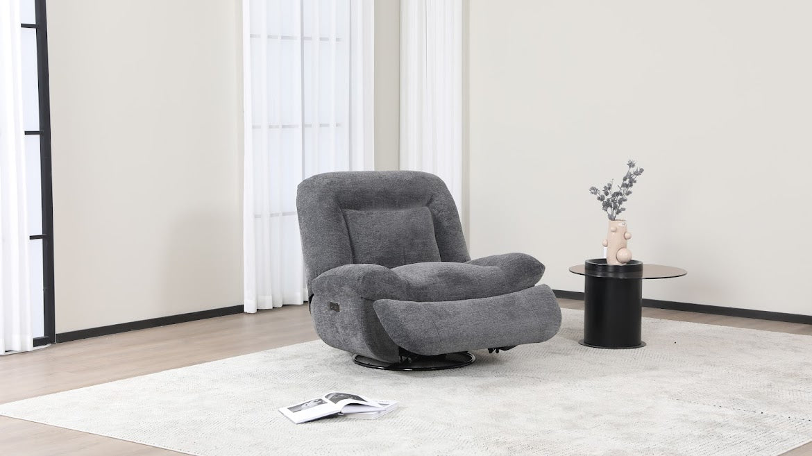 Dalton Electric Recliner - Dark Grey