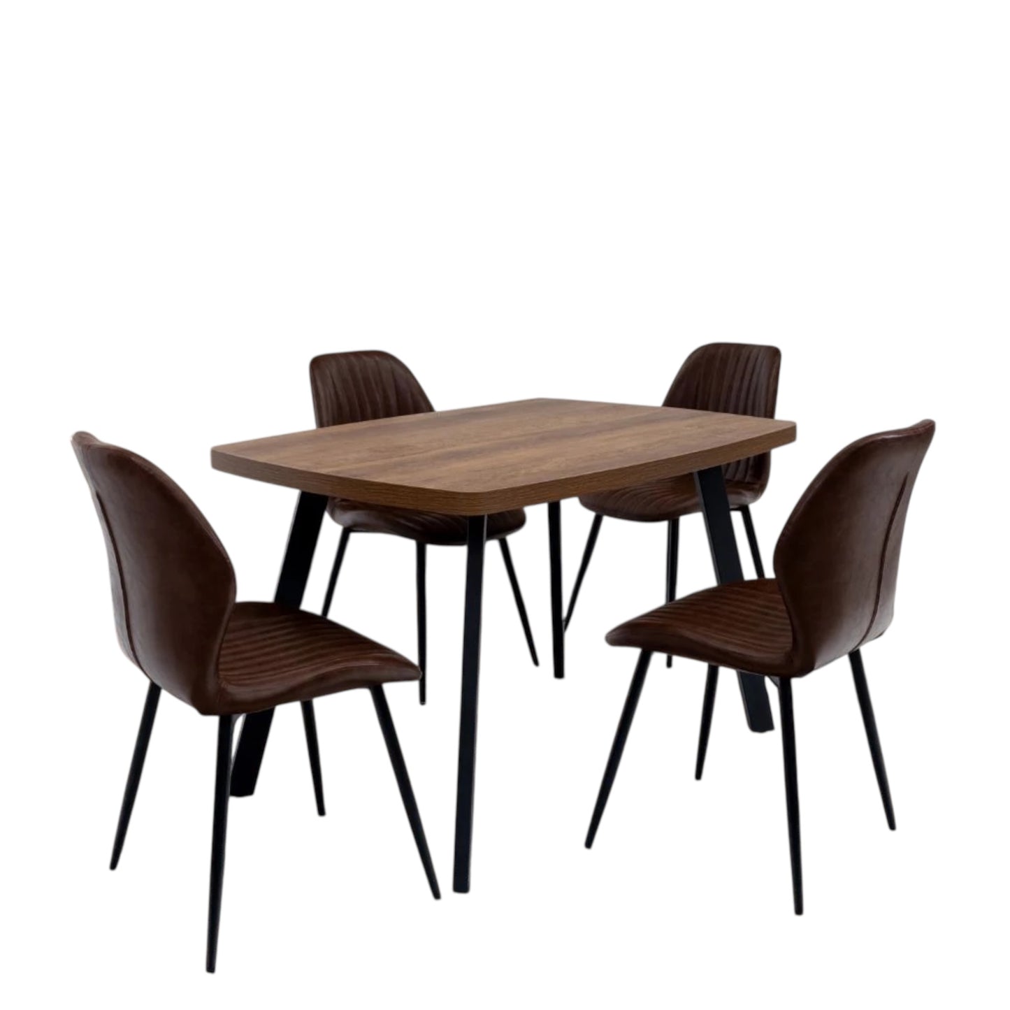 Panama 1.2m Dining Set - Dark Oak