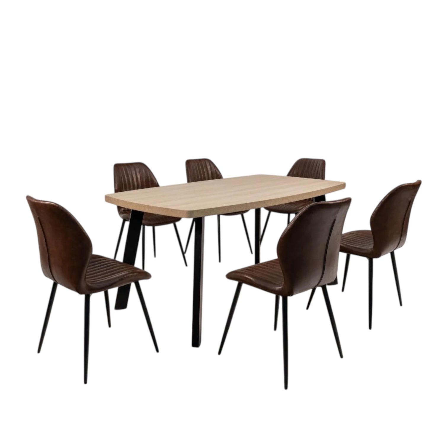 Dallas 1.6m Dining Set - Ash