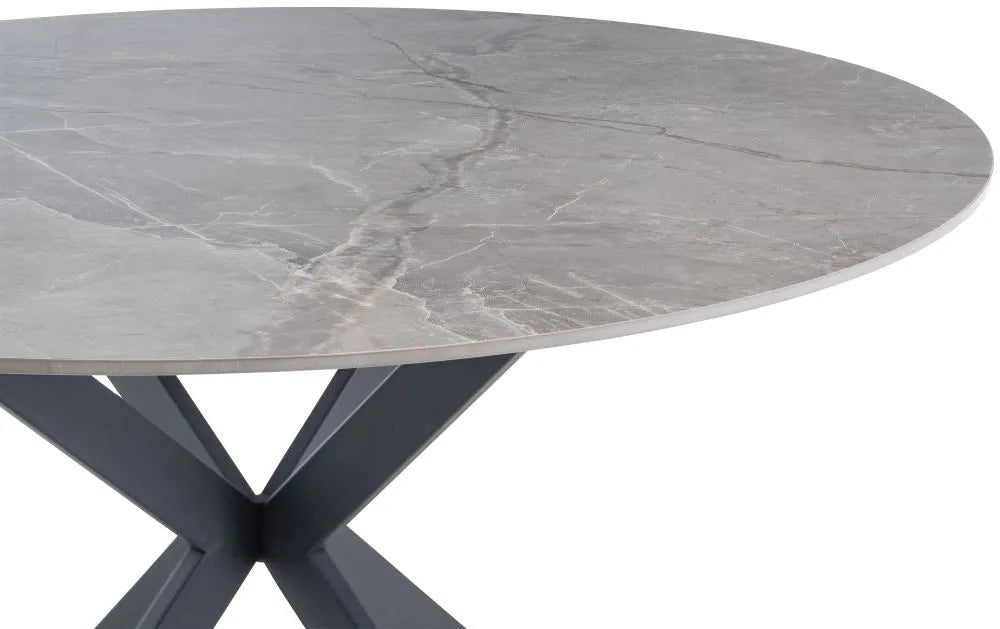 Talos 1.2m Round Dining Set - Grey