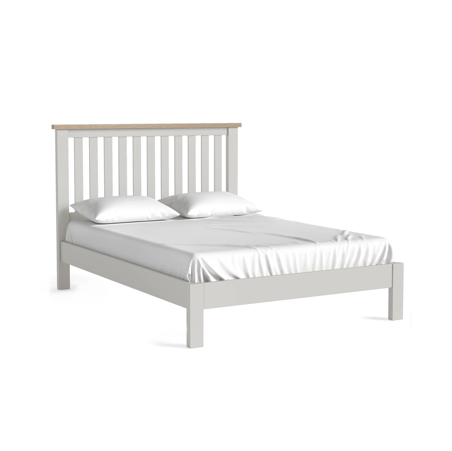 Country Oak Bed Frame - Grey & Oak (Size Options)
