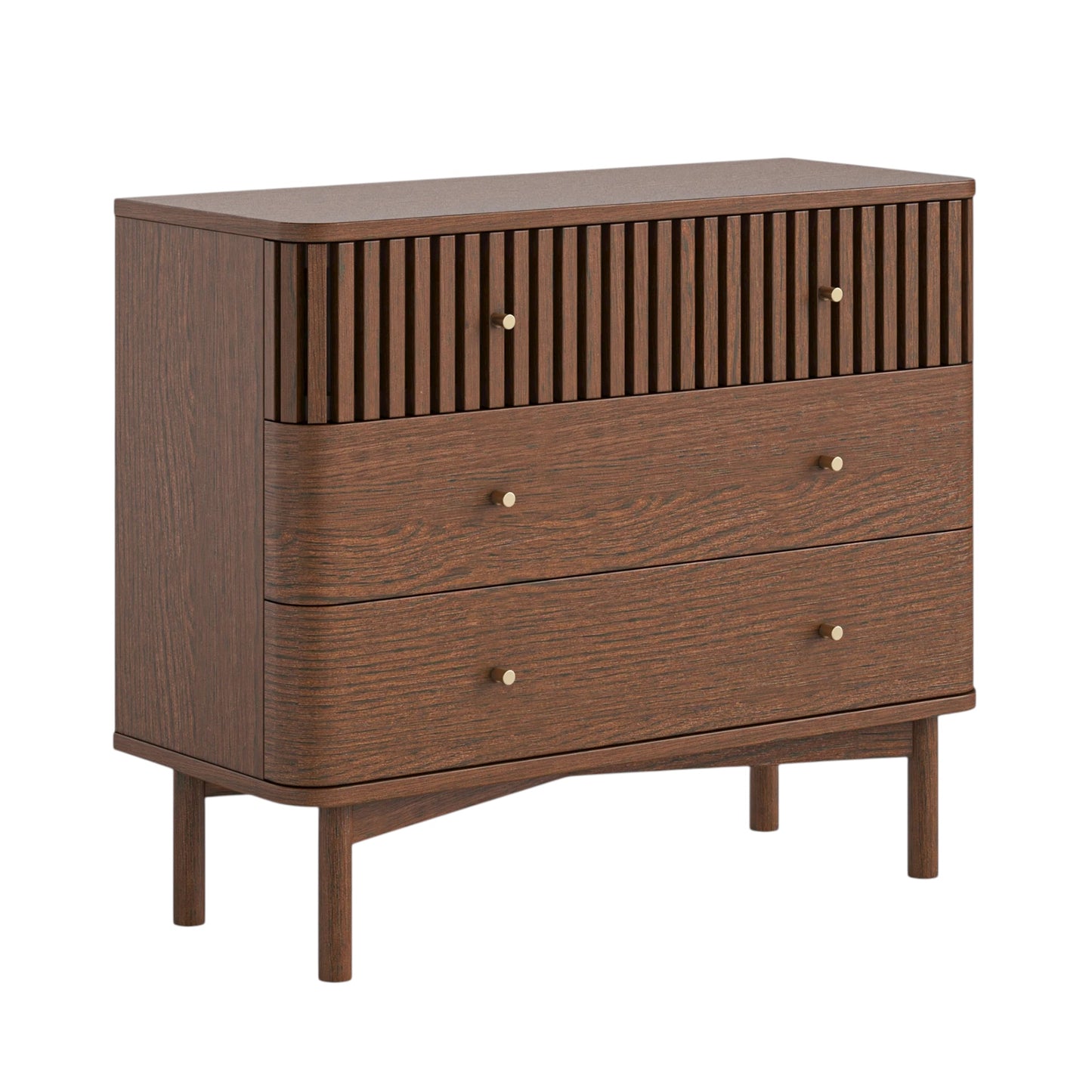 Soho Three Drawer Chest - Walnut