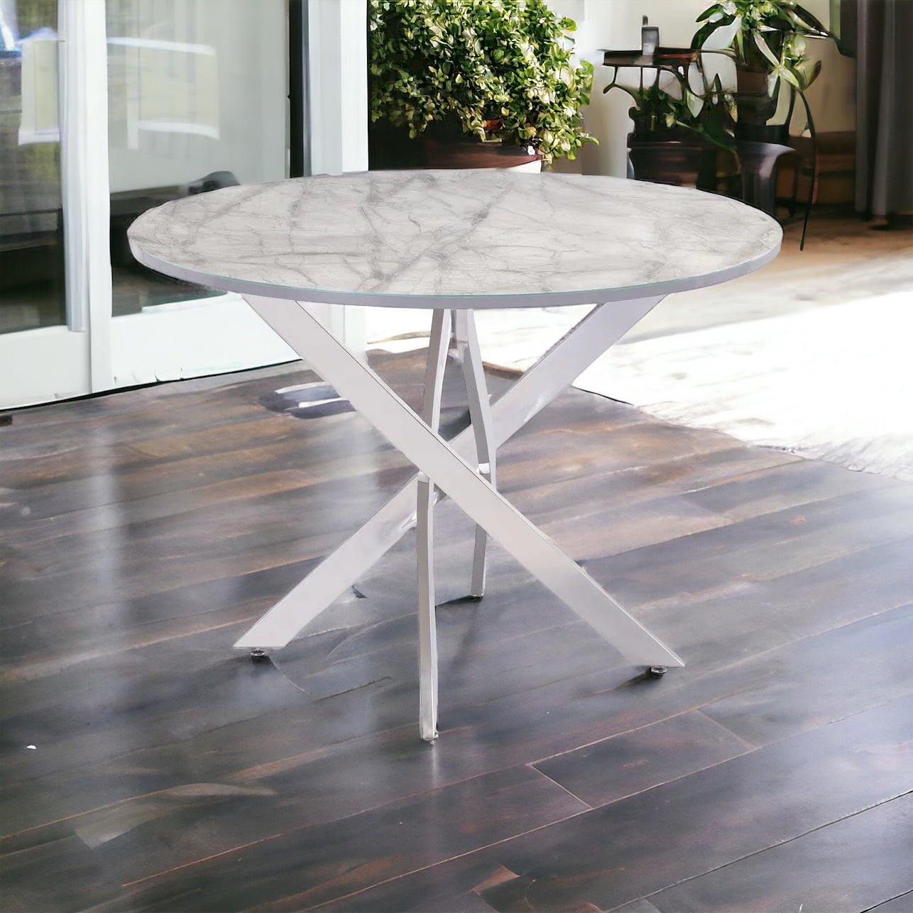 Carlow Round Dining Table - Grey