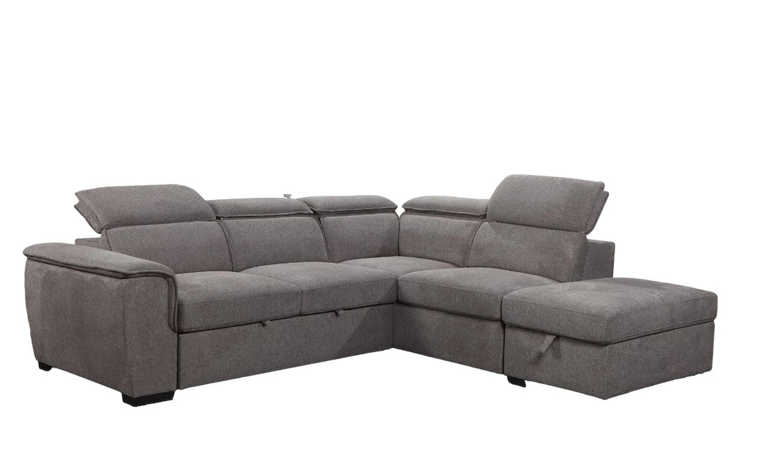 Prague Corner Sofa-Bed - Grey
