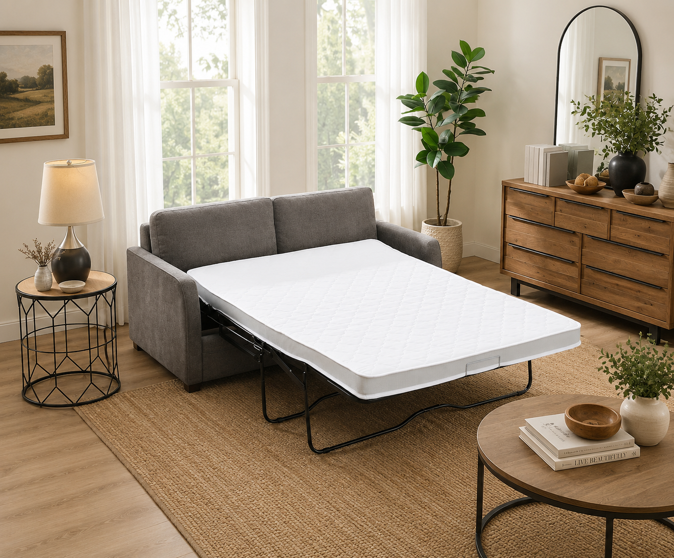 Axel Sofa Bed - Stone