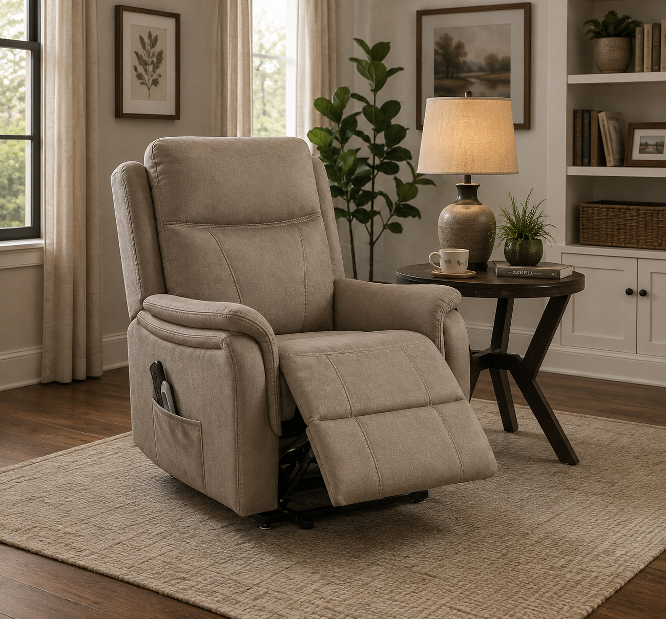 Trafford Lift & Rise Chair - Taupe