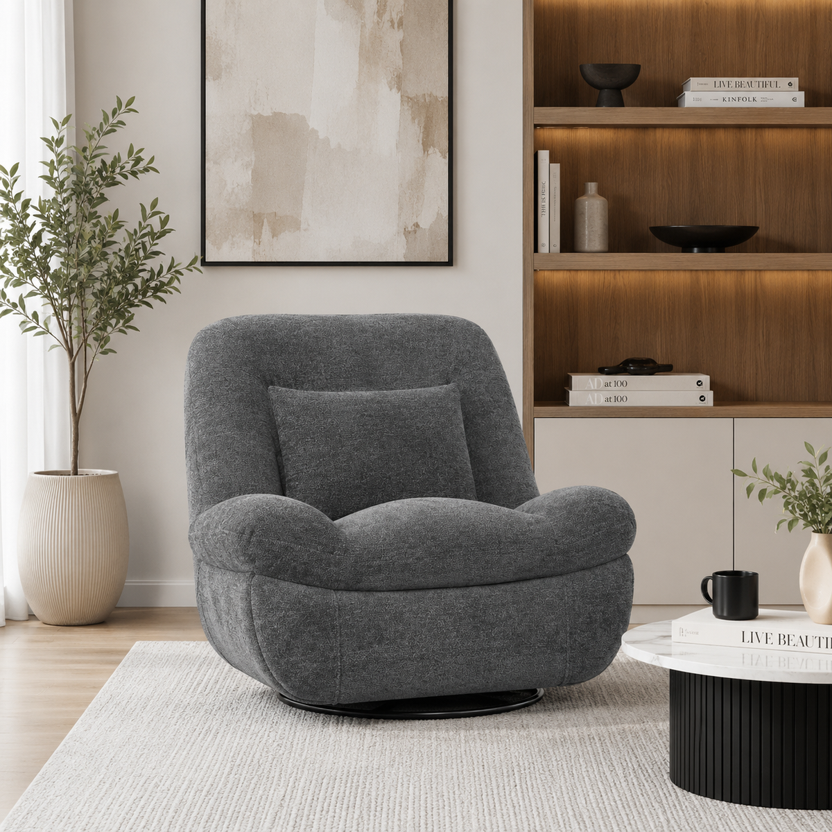Dalton Electric Recliner - Dark Grey