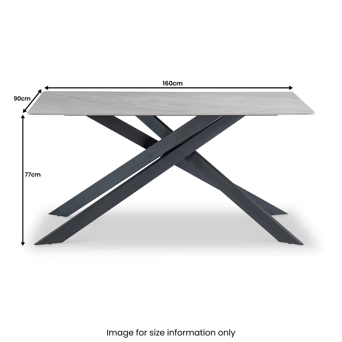 Calgary 1.6m Dining Table - Grey