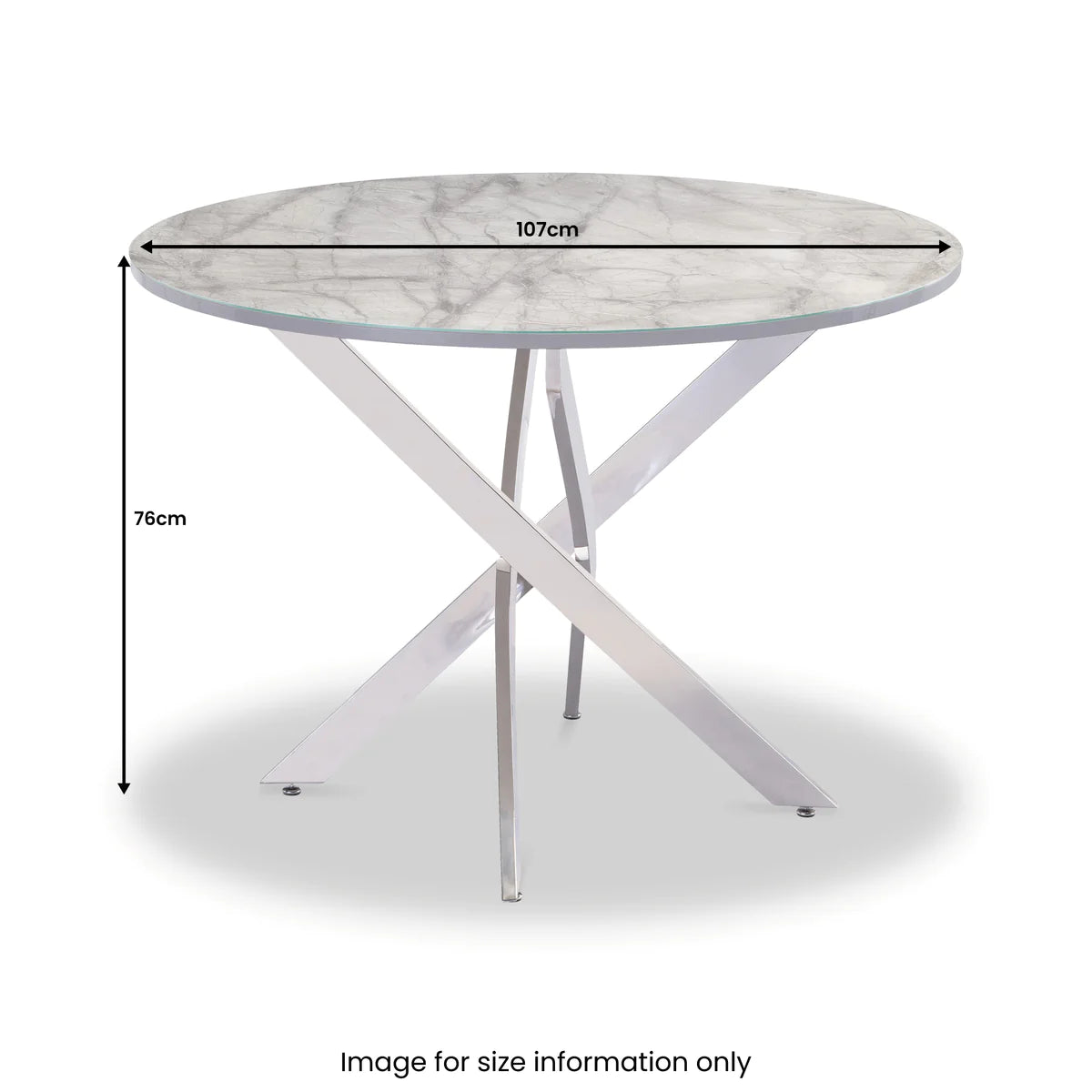 Carlow Round Dining Table - Grey