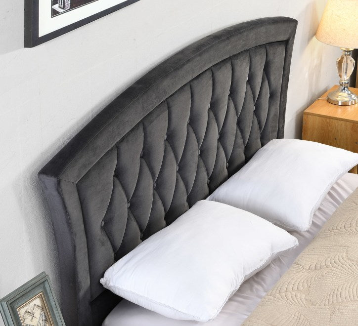 Barton Bed Frame - Dark Grey