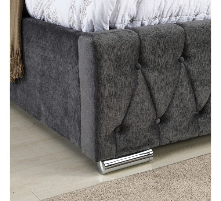 Alice Ottoman Bedframe - Dark Grey