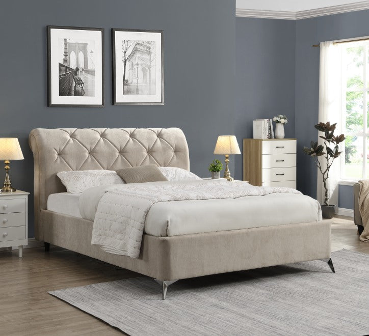 Amore Ottoman Bed Frame - Beige
