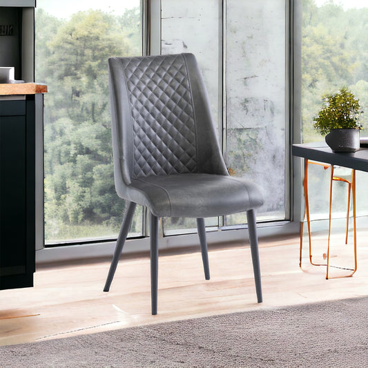 Amber Dining Chair - Charcoal