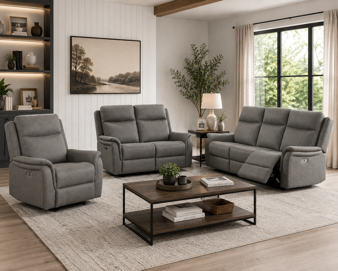 Trafford Sofa Sets - Grey