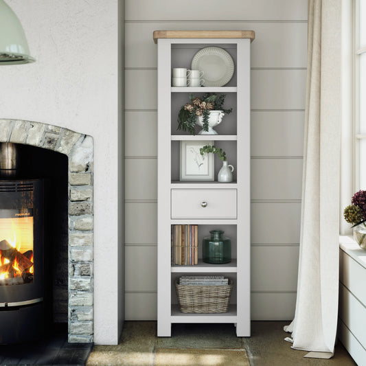 Toronto Slim Bookcase - Grey & Oak