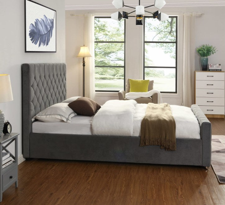 Lilly Bed Frame - Grey