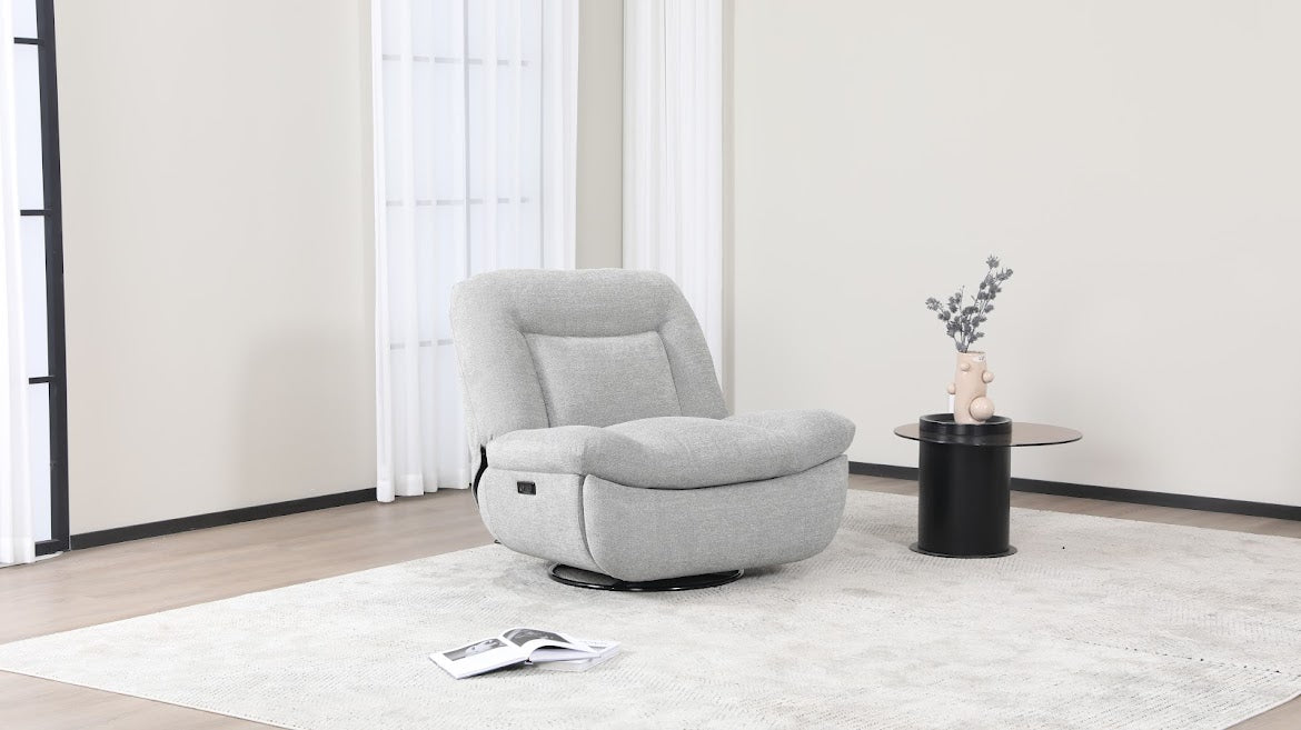 Dalton Electric Recliner - Light Grey