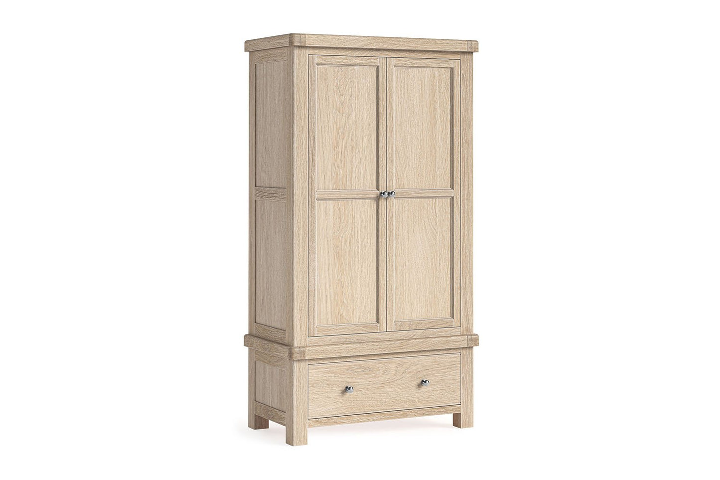 Toronto Double Wardrobe - White Wash