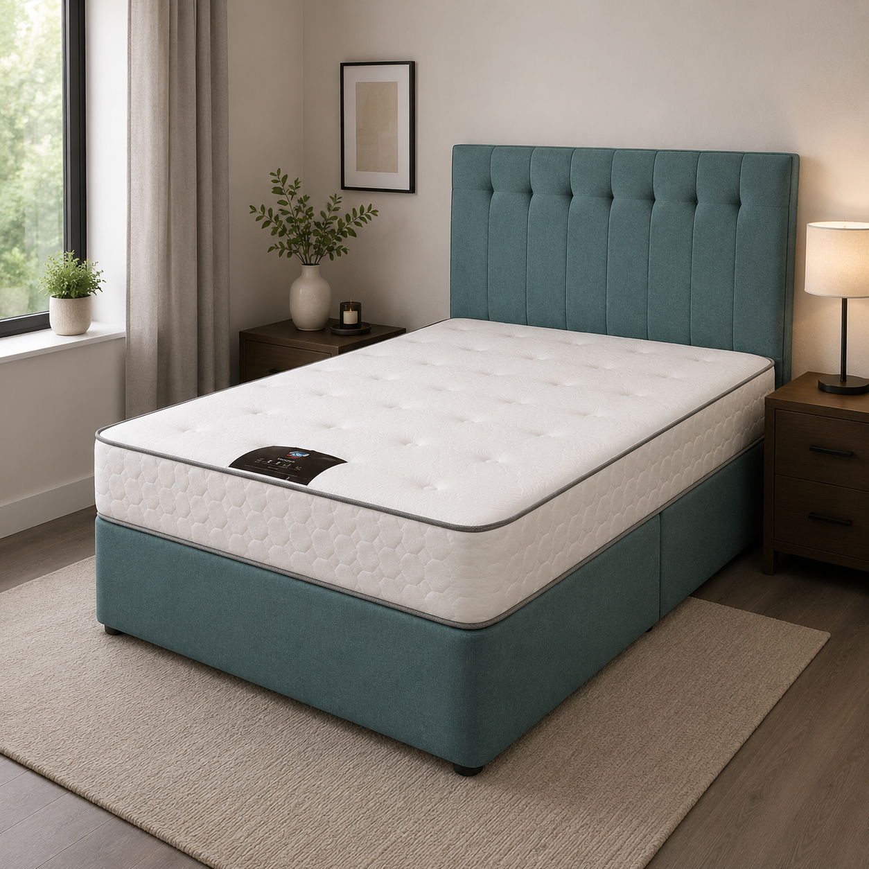 Aurora Buttoned Top Divan Bed