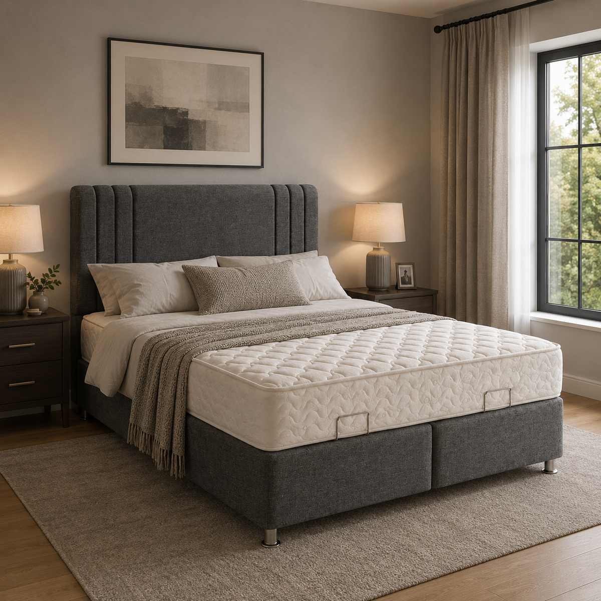 GM Oslo Ottoman Bed - Grey