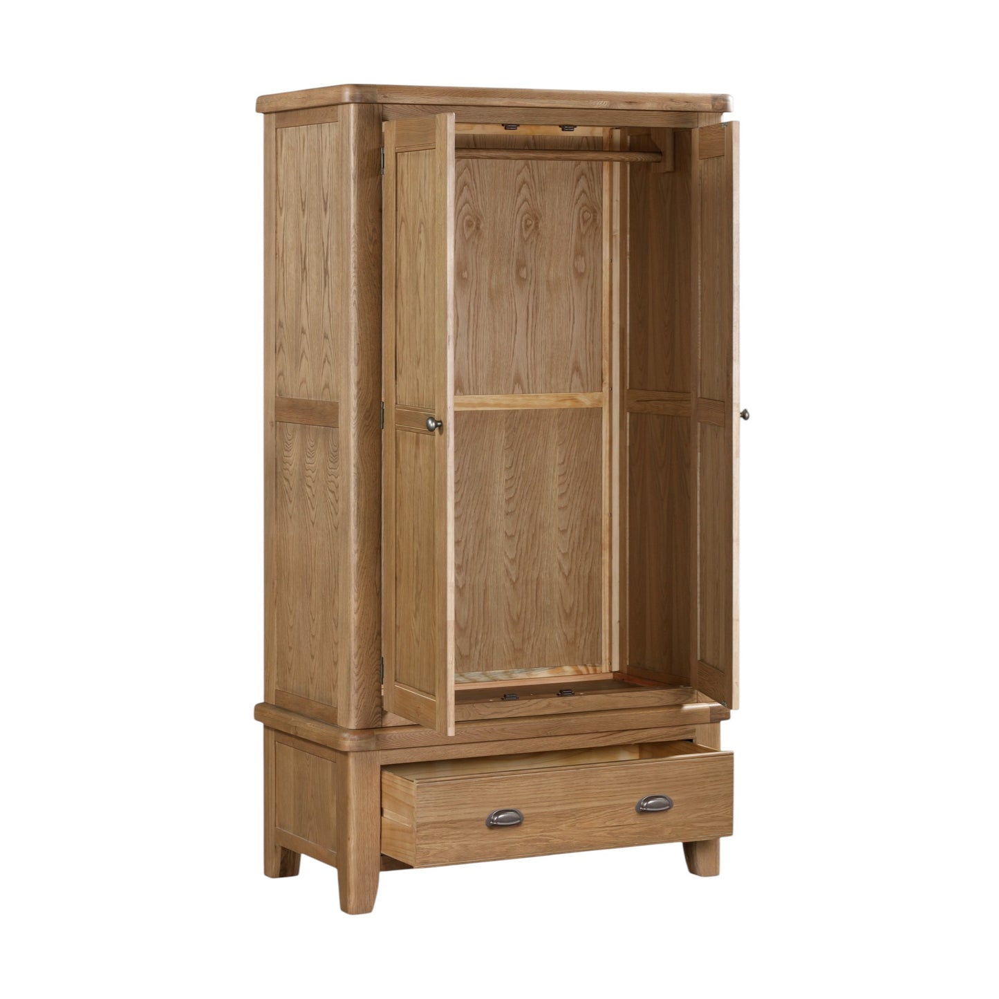 Heritage Oak Double Wardrobe - Smoked Oak