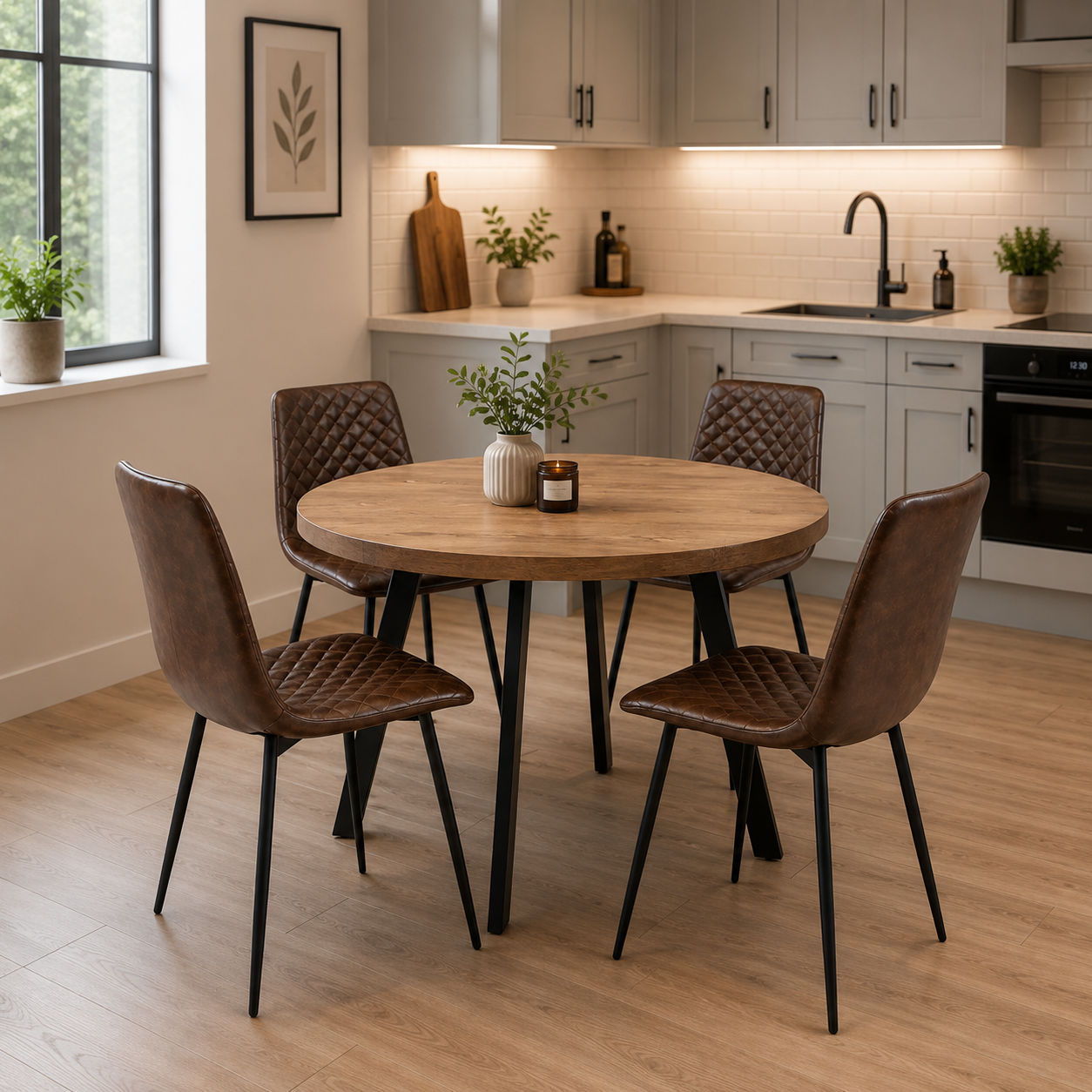 Cedarwood Dining Set - Dark Oak