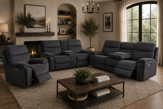 Sheldon Sofa Sets - Steel Grey