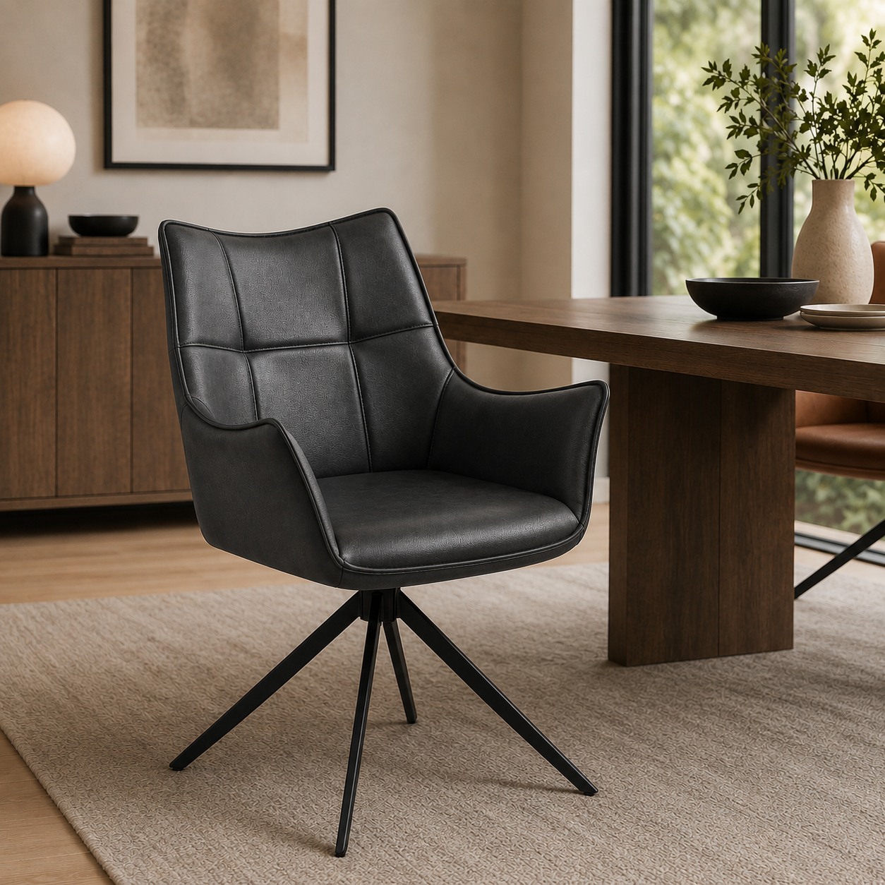 Bali Dining Chair - Charcoal