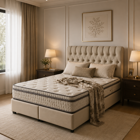 Bella Ottoman Bed Frame - Cream