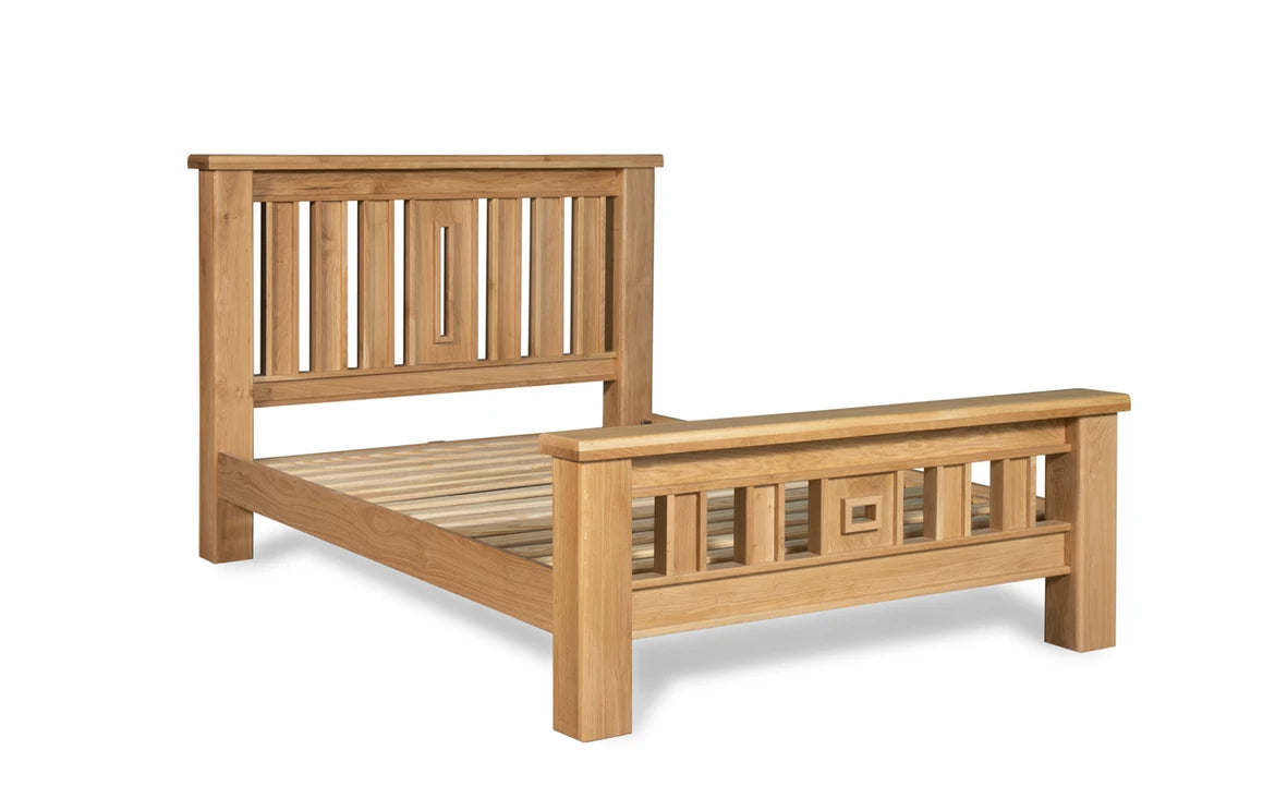 Modern Chunky Oak Bed Frame