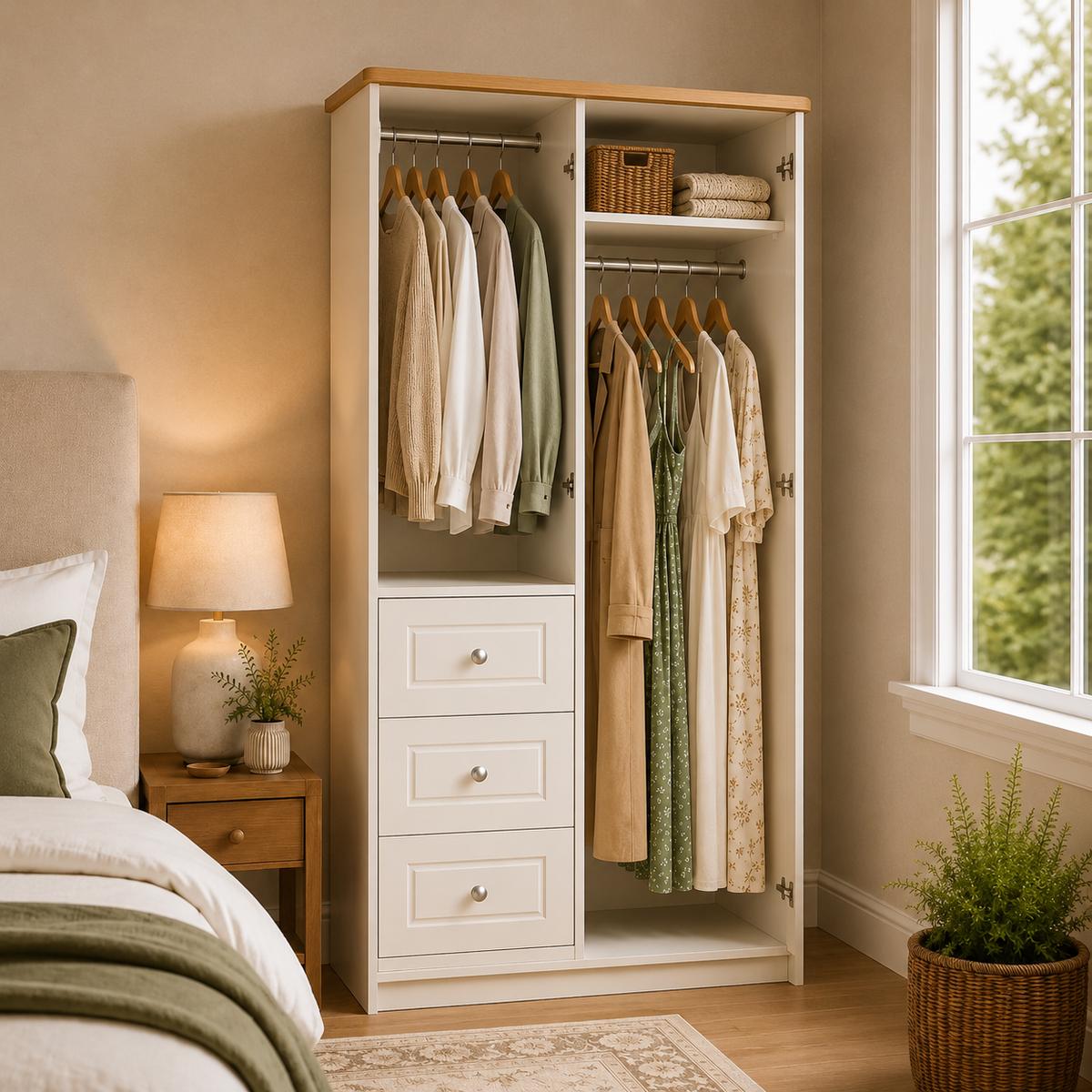 Eden Combi Wardrobe (Colour & Handle Options)