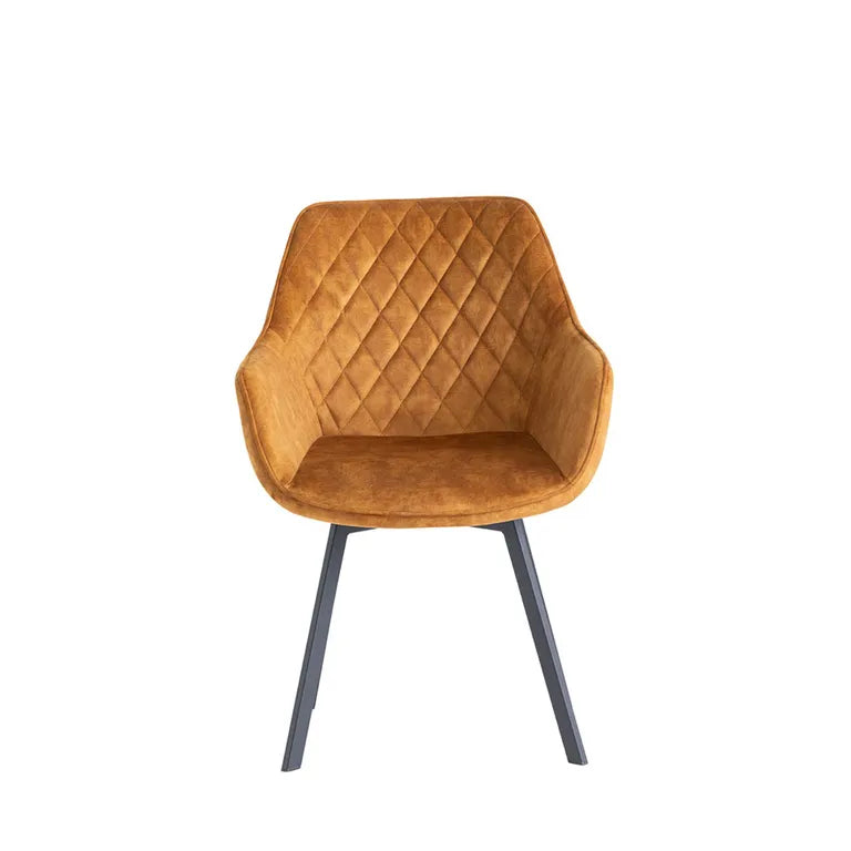Willow Swivel Dining Chair - Antique Gold