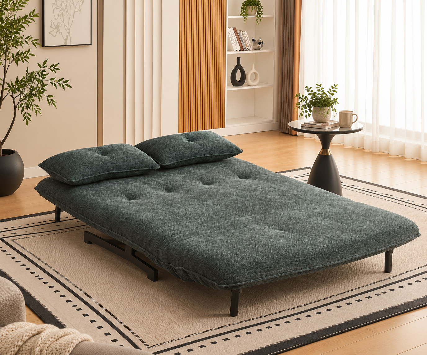 Tyler Double Sofa Bed - Moss Green