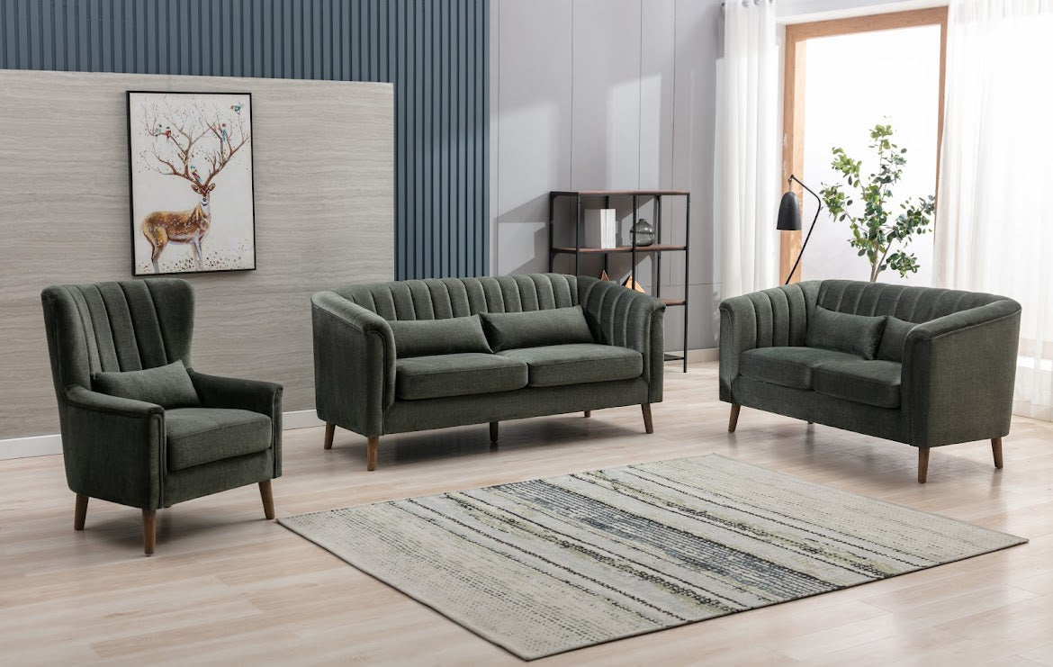 Fendi Sofa Sets - Moss Green