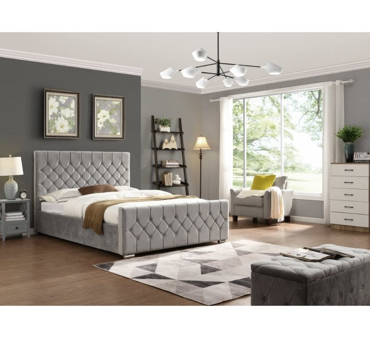 Lilly Bed Frame - Silver