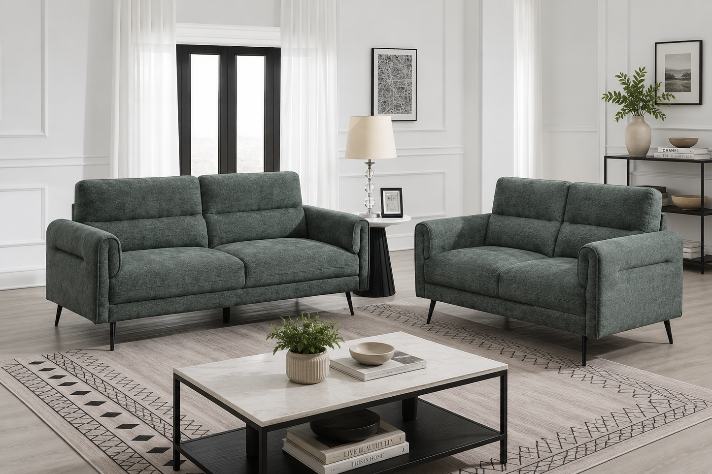 Oakley Sofa Sets - Moss Green